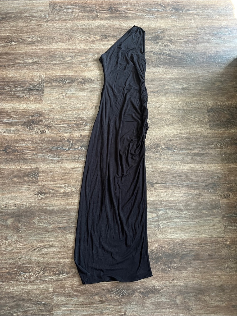 Posse Exclusive Elena Asymmetrical Black Maxi Dress Size XS - Picture 3 of 5